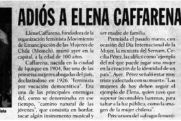 Adiós a Elena Caffarena Adiós a Elena Caffarena