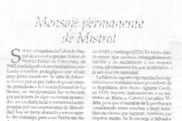 Mensaje permanente de Mistral Mensaje permanente de Mistral