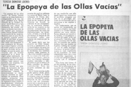 La Epopeya de las ollas vacías" La Epopeya de las ollas vacías"