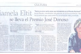 Diamela Eltit se lleva el Premio José Donoso Diamela Eltit se lleva el Premio José Donoso