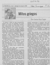Mitos griegos Mitos griegos