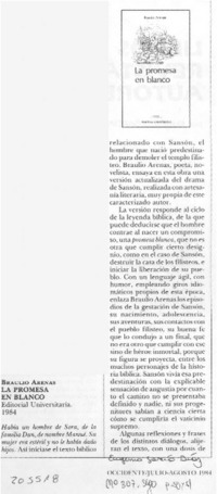 "La promesa en blanco" "La promesa en blanco"