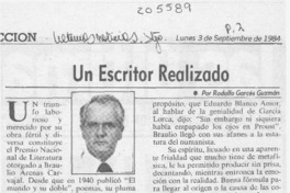 Un escritor realizado Un escritor realizado