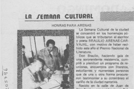 Honras para Arenas Honras para Arenas