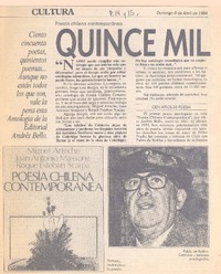 Quince mil versos -- Quince mil versos --