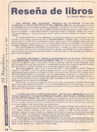 "Poesía chilena contemporánea" "Poesía chilena contemporánea"