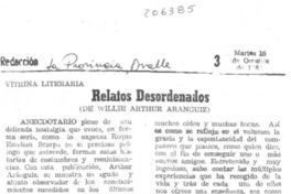 "Relatos desordenados" "Relatos desordenados"