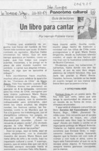Un libro para cantar Un libro para cantar