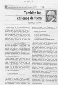 También los chilenos de fuera También los chilenos de fuera