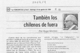 También los chilenos de fuera También los chilenos de fuera