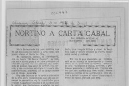 Nortino a carta cabal Nortino a carta cabal