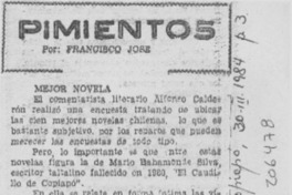 Mejor novela Mejor novela