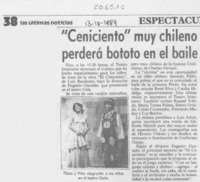 Ceniciento muy chileno perderá bototo en el baile Ceniciento muy chileno perderá bototo en el baile