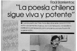 La poesía chilena sigue viva y potente La poesía chilena sigue viva y potente
