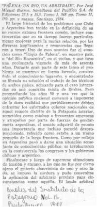 "Palena, un río, un arbitraje" "Palena, un río, un arbitraje"