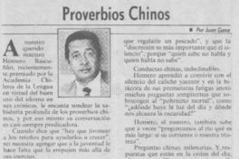 Proverbios chinos Proverbios chinos