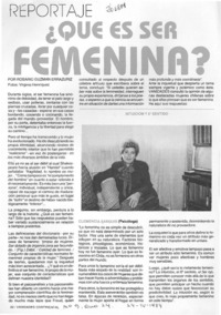 Qué es ser femenina? Qué es ser femenina?