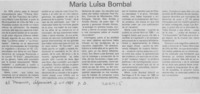 María Luisa Bombal María Luisa Bombal