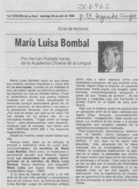 María Luisa Bombal María Luisa Bombal