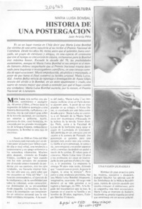 Historia de una postergación Historia de una postergación