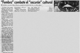 "Fembra" combate el "oscurón" cultural "Fembra" combate el "oscurón" cultural