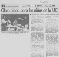 Obra alada para los niños de la UC Obra alada para los niños de la UC