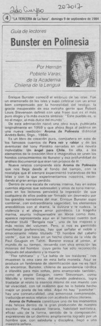 Bunster en Polinesia Bunster en Polinesia