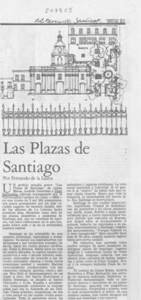 Las plazas de Santiago Las plazas de Santiago