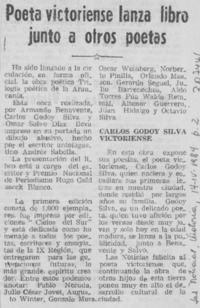 Poeta victoriano lanza libro junto a otros poetas Poeta victoriano lanza libro junto a otros poetas