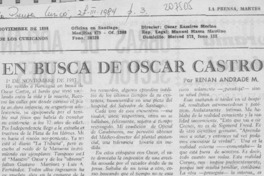 En busca de Óscar Castro En busca de Óscar Castro