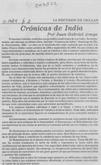 "Crónicas de India" "Crónicas de India"