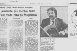 El Periodista que escribió sobre el Papa visita zona de Magallanes El Periodista que escribió sobre el Papa visita zona de Magallanes