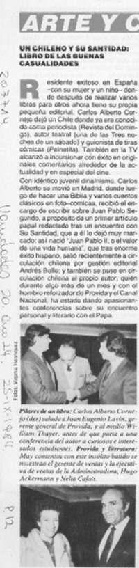 Un Chileno y su santidad, libro de las buenas casualidades Un Chileno y su santidad, libro de las buenas casualidades