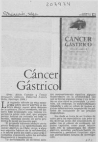 "Cáncer gástrico" "Cáncer gástrico"