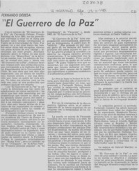 "El guerrero de la paz" "El guerrero de la paz"