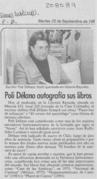 Poli Délano autografía sus libros Poli Délano autografía sus libros