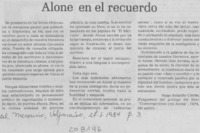 Alone en el recuerdo Alone en el recuerdo