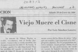 Viejo muere el cisne Viejo muere el cisne