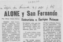 Alone y San Fernando, entrevista a Enrique Neiman Alone y San Fernando, entrevista a Enrique Neiman