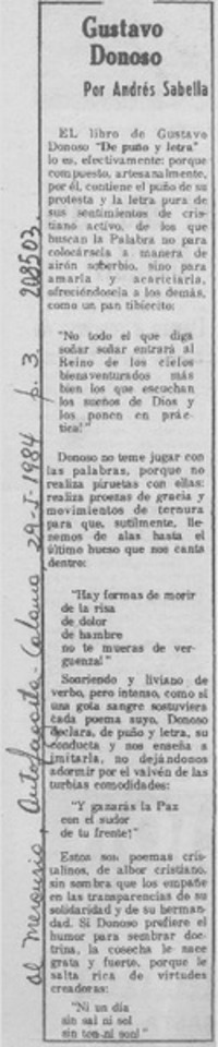 Gustavo Donoso Gustavo Donoso