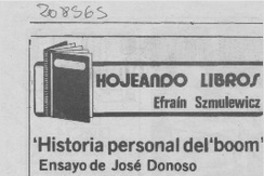 Historia personal del "Boom" Historia personal del "Boom"