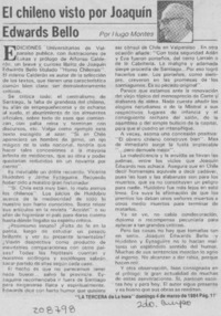 El chileno visto por Joaquín Edwards Bello El chileno visto por Joaquín Edwards Bello