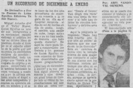 Un recorrido "De diciembre a enero" Un recorrido "De diciembre a enero"