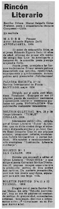Rincón literario Rincón literario
