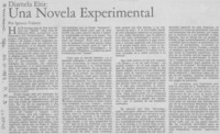Una novela experimental Una novela experimental