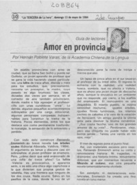 Amor en provincia Amor en provincia
