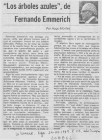 "Los árboles azules", de Fernando Emmerich "Los árboles azules", de Fernando Emmerich