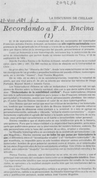 Recordando a F. A. Encina Recordando a F. A. Encina