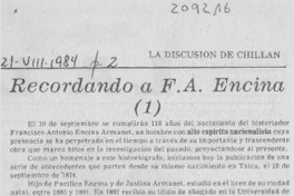 Recordando a F. A. Encina Recordando a F. A. Encina