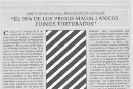 "El 99% de los presos magallánicos fuimos torturados" "El 99% de los presos magallánicos fuimos torturados"